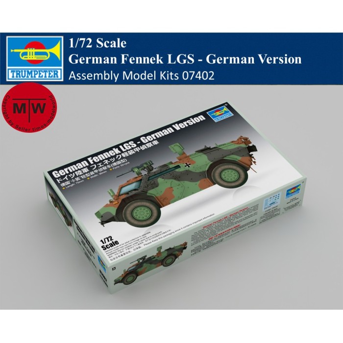 Trumpeter 07402 1/72 Scale German Fennek LGS - German Version Military Plastic Assembly Model Kits