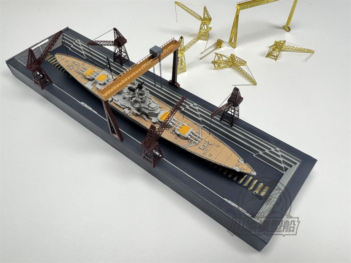 1/2000 Scale Aircraft Carrier Battleship Dry Dockyard Shipyard Crane Set Model Scene DIY Kit CYD037