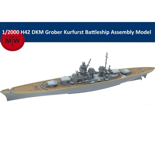 1/2000 Scale H42 DKM Grober Kurfurst Battleship Assembly Model Kits CYD039+CYD035