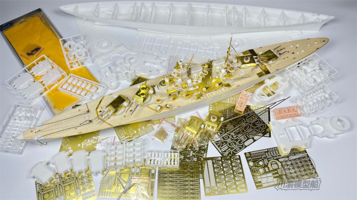 1/350 Scale H42 Preußen/Prussia Super Battleship Warship Assembly Model & Upgrade Set (RC capable) CY530