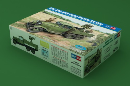 HobbyBoss 84571 1/35 Scale GAZ-AAA with Quad Maxim AA Gun Military Plastic Assembly Model Kits