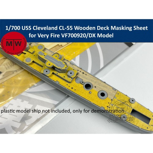 1/700 Scale USS Cleveland CL-55 Wooden Deck Masking Sheet for Very Fire VF700920/DX Model CY700111