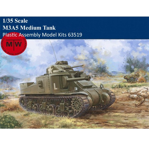 Trumpeter 63519 1/35 Scale M3A5 Medium Tank Military Plastic Assembly Model Kits