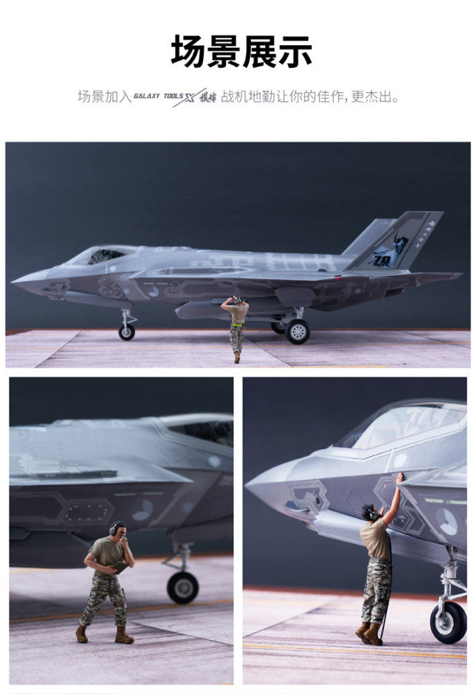 Galaxy 1/48 Scale Modern Fighter Ground Crew Resin Figure Scene DIY Unpainted Model Kit