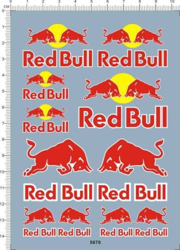 Decals Red Bull hongniu for different scales model kits 5670