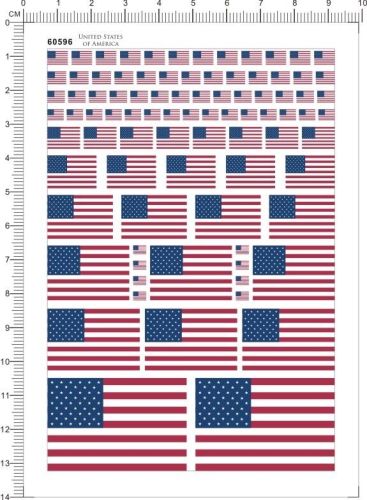 Decals USA American Flag for Model Kits 60596