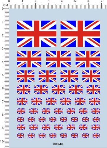 Decals UK United Kingdom Flag for different Scales Model 00546