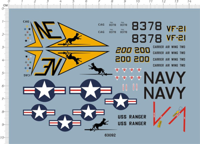 1/48 Scale Decal for US Air Force USAF F-4 Phantom VF-21 Fighter Model Kit 63092