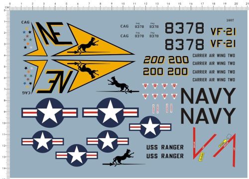1/32 Scale Decal for US Air Force USAF F-4 Phantom VF-21 Fighter Model Kit 1607