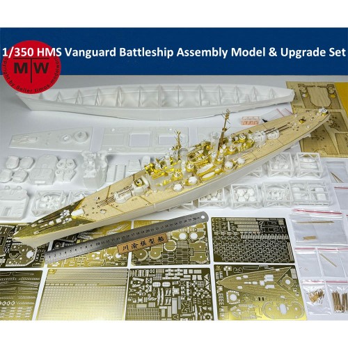 1/350 Scale HMS Vanguard Battleship Assembly Model Kit & Upgrade Set CY535