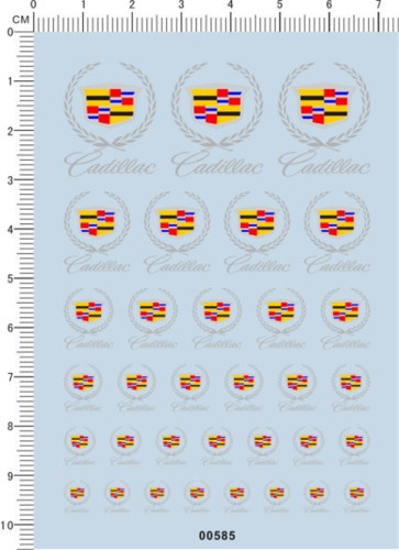 Decals Cadillac Logo for Different Scales Model Kit 00585