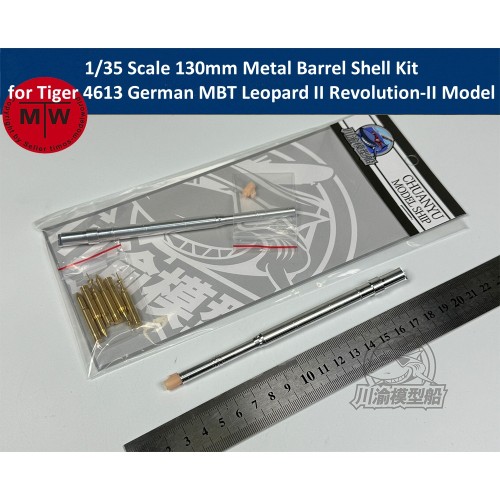 1/35 Scale 130mm Metal Barrel Shell Kit for Tiger 4613 German MBT Leopard II Revolution-II Model CYT288
