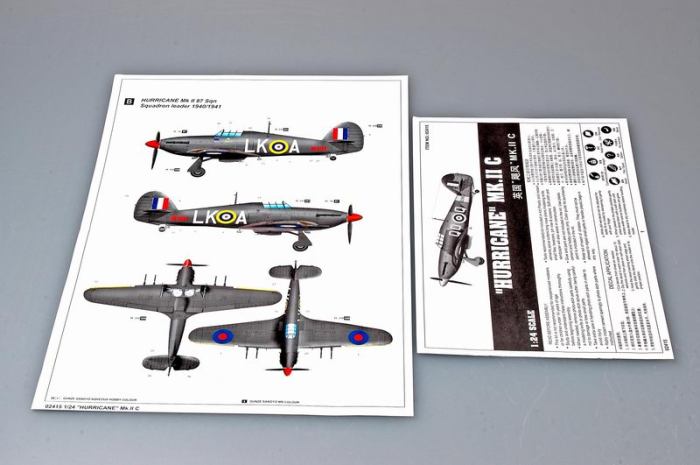 Big Sale Trumpeter 02415 1/24 Scale Hawker Hurricane ll C Fighter Military Plastic Assembly Model Kits