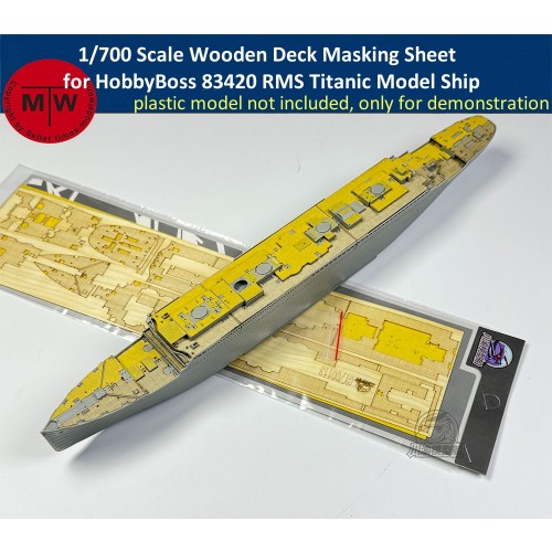 1/700 Scale Wooden Deck Masking Sheet for HobbyBoss 83420 RMS Titanic Model Ship CY700113