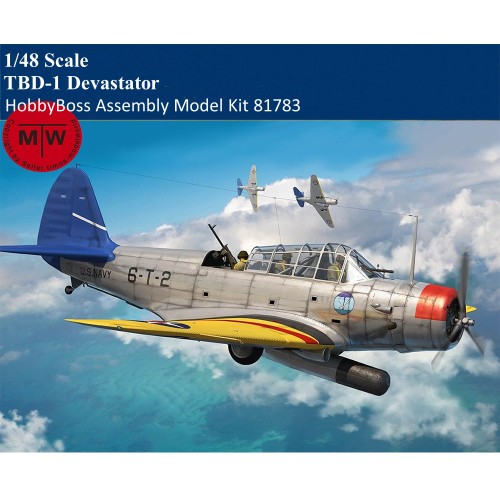 HobbyBoss 81783 1/48 Scale TBD-1 Devastator Military Plastic Assembly Model Kits