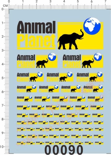 Decals Animal Planet for Different Scale Model Kits 00090