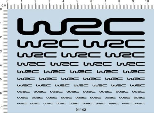 Decals WRC for Different Scales Model Kit 01142 Black/Red