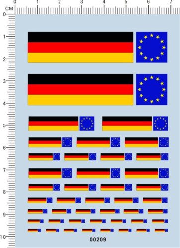 Decals Germany EU for Different Scales Model Kits 00209