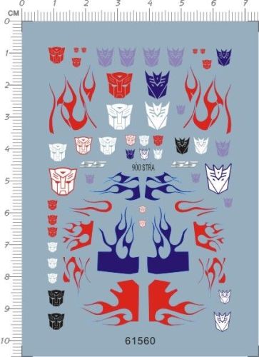 Decals Transformers Flame for Different Scales Model Kit 61560