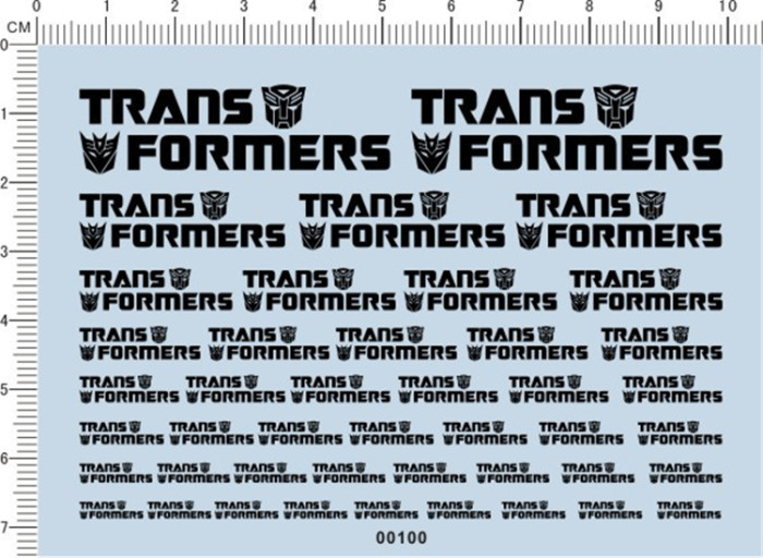 Decals Transformers for Different Scales Model Kit 00100 Black/Red