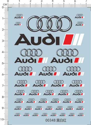 Decals Audi Rings for Different Scales Model Kit 00348
