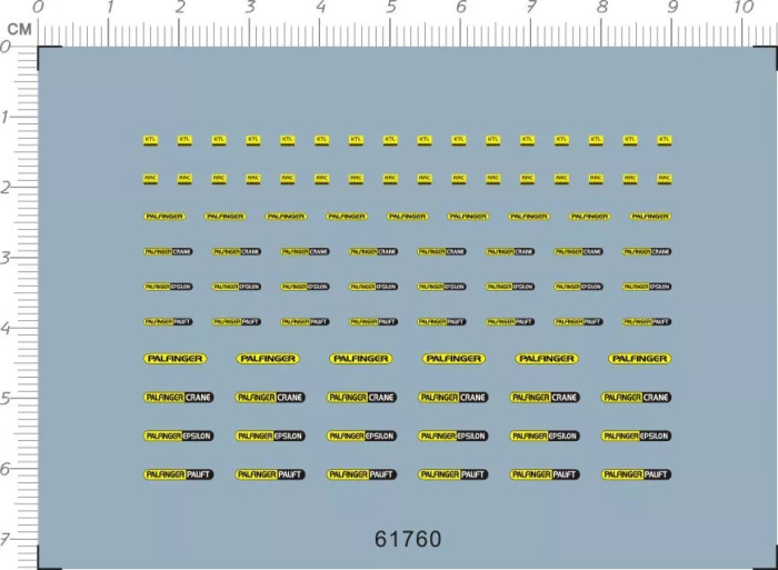 1/87 Scale PALFINGER PALIFT Decals Car Logo 61760