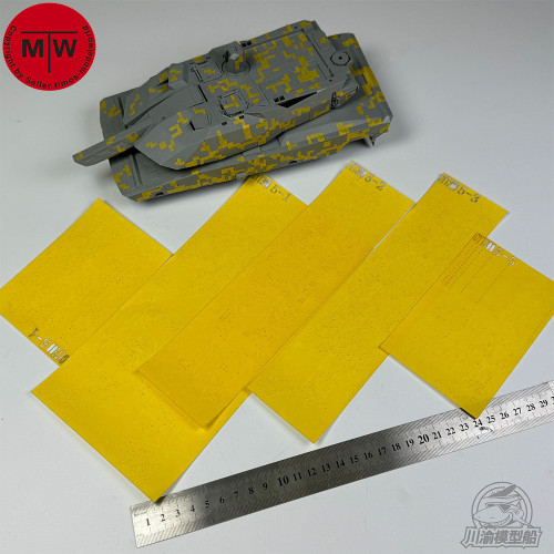 1/35 Scale Camo Masking Sheet for Amusing Hobby 35A047 KF51 Panther MBT Model Kit CYT300