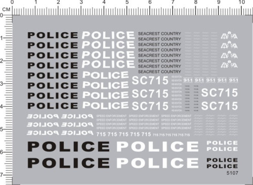 Decals Seacrest Country POLICE 911 5107