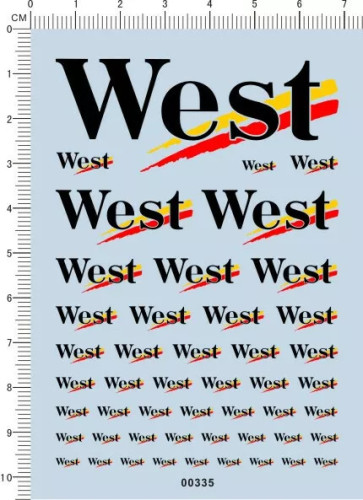 Decals West Car Logo for Different Scales Model Kits 00335