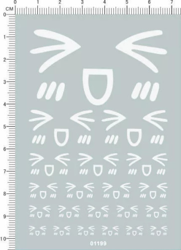 Decals Emoji Face for Different Scales Figure Model Kits 01199 White