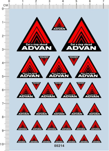 Decals Car Logo ADVAN for Different Scales Model Kits 00214