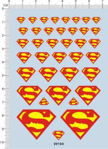 Decals Superhero Superman for Different Scales Model Kits 00104