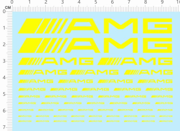 Decals AMG Car Logo for Different Scales Model Kits 00478 Black/White/Red/Blue/Yellow