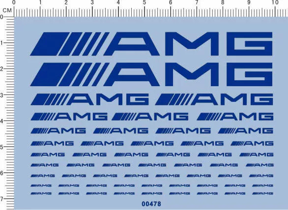 Decals AMG Car Logo for Different Scales Model Kits 00478 Black/White/Red/Blue/Yellow