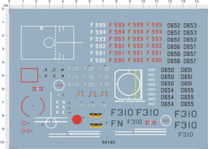 1/700 Scale WWII Navy Characters Markings Military Model Kit Water Slide Decal 64145