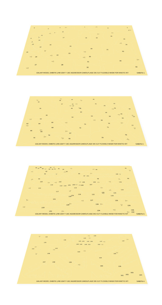 Galaxy D48074/D48076 1/48 Scale F-16C 57th OG Tail Special Paint（NO.86-0299）Camo Mask & Decal for Tamiya 61101/Kinetic K48102 Model Kit