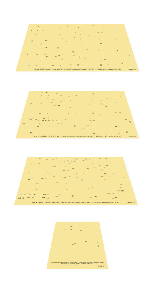 Galaxy D48073/D48075 1/48 Scale F-16C 57th OG Tail Special Paint（NO.84-1220）Camo Mask & Decal for Tamiya 61101/Kinetic K48102 Model Kit