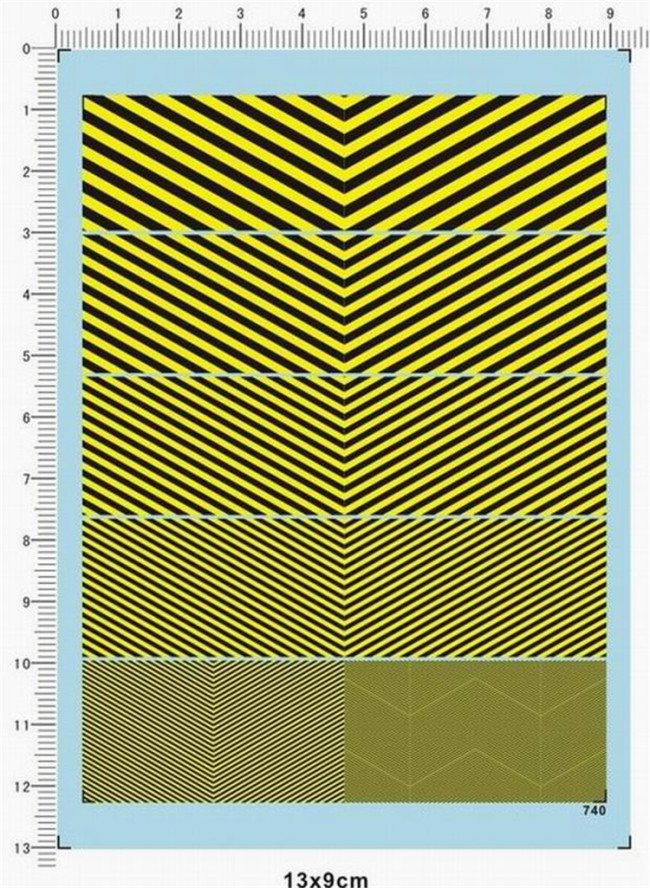 Diagonal Line Twill Stripe Warning Decal for different scales Model Kits