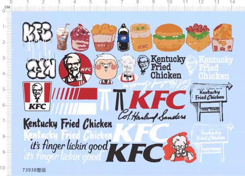 Kentucky Fried Chicken KFC Decal for Model Kit 73938