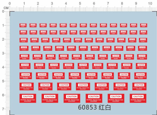 Warning Tag Caution Decals for different scales Model Kits 60853