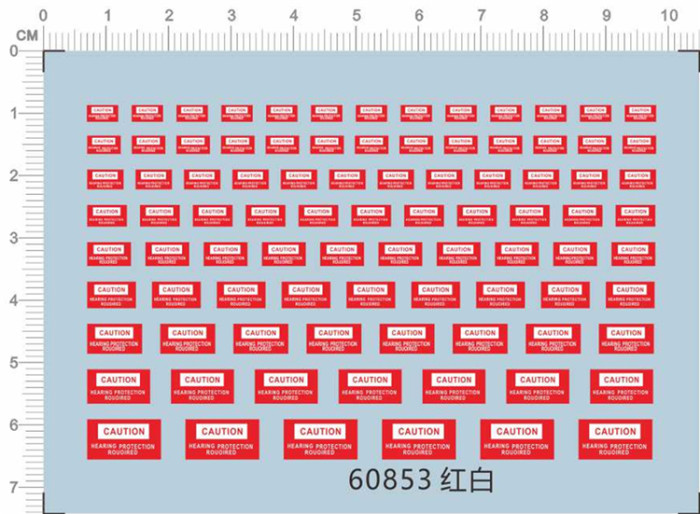 Warning Tag Caution Decals for different scales Model Kits 60853