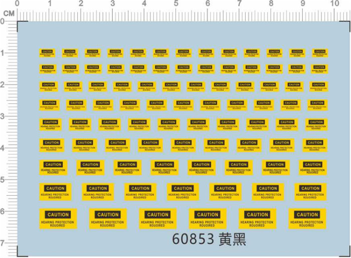 Warning Tag Caution Decals for different scales Model Kits 60853