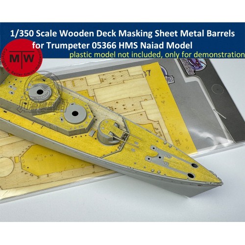 1/350 Scale Wooden Deck Masking Sheet Metal Barrels for Trumpeter 05366 HMS Naiad Model Kit CY350107