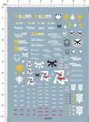 HG Series MS-08TXN Efreet Nacht GDM Decal for Model Kit 62030