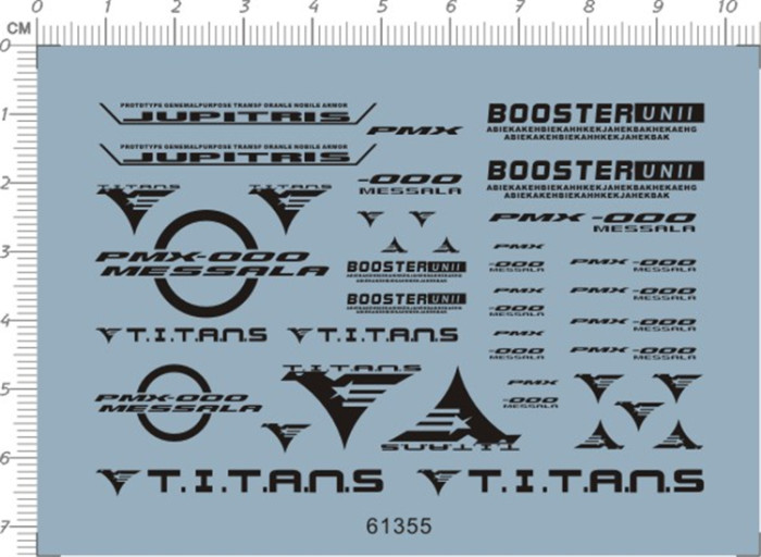 HG Messala PMX-000 Decal for Model Kit 61355