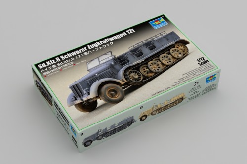Trumpeter 07403 1/72 Scale Sd.Kfz.8 Schwerer Zugkraftwagen 12t Military Plastic Assembly Model Kits