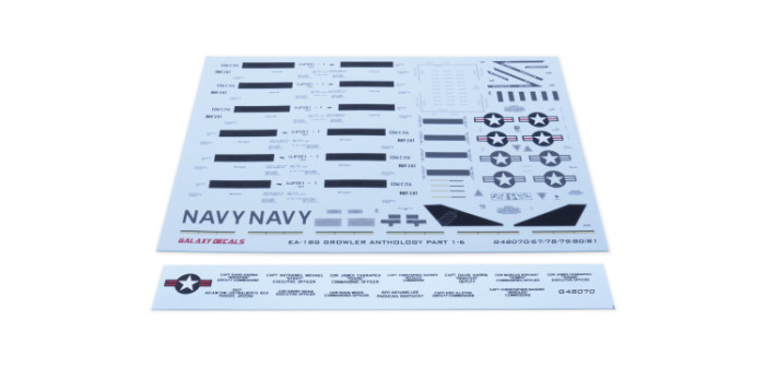 Galaxy G48067/G48070/G48079/G48081 1/48 Scale EA-18G Growler Anthology Part 2/1/4/6 Decal & Mask for Meng Model Kit