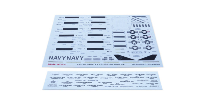 Galaxy G48067/G48070/G48079/G48081 1/48 Scale EA-18G Growler Anthology Part 2/1/4/6 Decal & Mask for Meng Model Kit