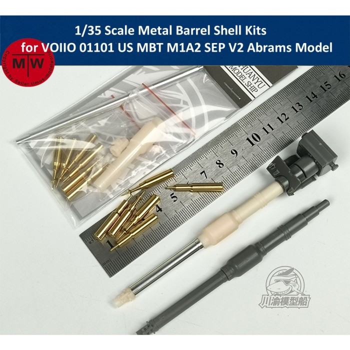 1/35 Scale Metal Barrel Shell Kits for VOIIO 01101 US MBT M1A2 SEP V2 Abrams Model CYT321