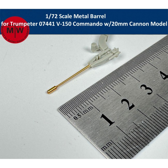 1/72 Scale Metal Barrel for Trumpeter 07441 V-150 Commando w/20mm Cannon Model CYT311